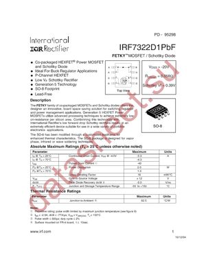 IRF7322D1PBF datasheet  